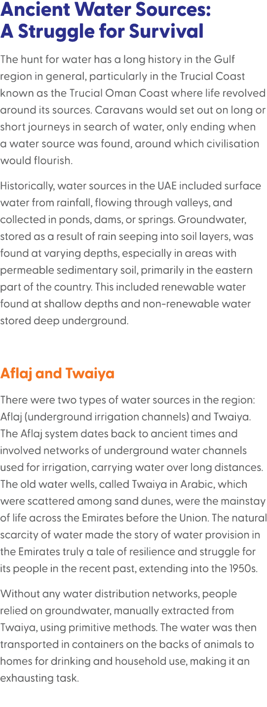 Ancient Water Sources: A Struggle for Survival The hunt for water has a long history in the Gulf region in general, p...