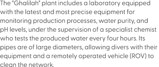The \“Ghalilah\" plant includes a laboratory equipped with the latest and most precise equipment for monitoring produ...
