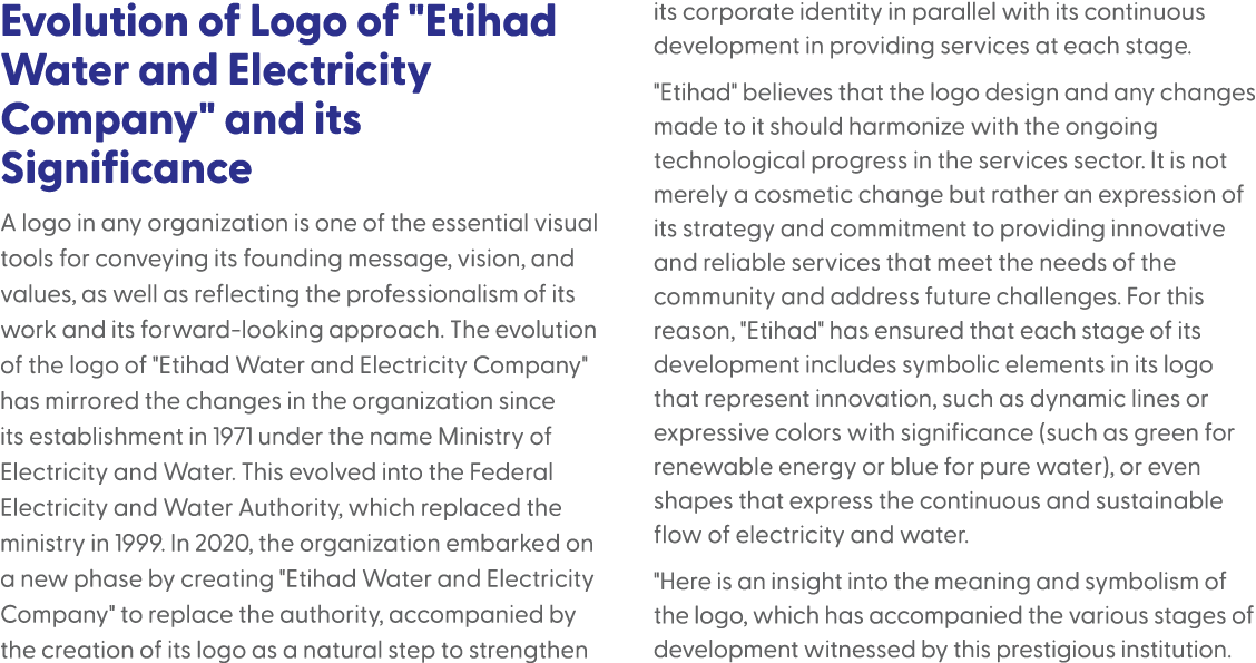 Evolution of Logo of \“Etihad Water and Electricity Company\" and its Significance A logo in any organization is one ...